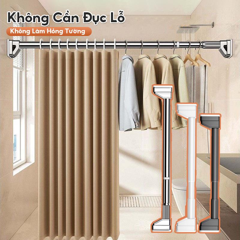 Thanh treo đa năng Thanh treo rèm ,đường ray có thể điều chỉnh độ dài không cần khoan đục 0.5-5M