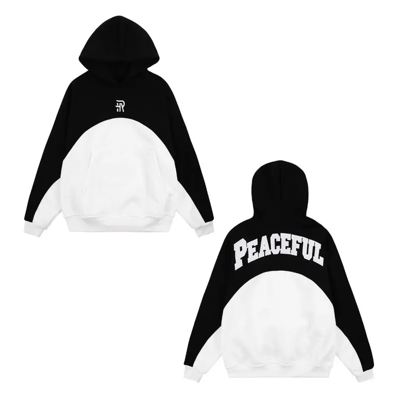 Hoodie THÊU PEACEFUL FROM Boxy NAM - Nữ .phối nhiều màu  đẹp . 2