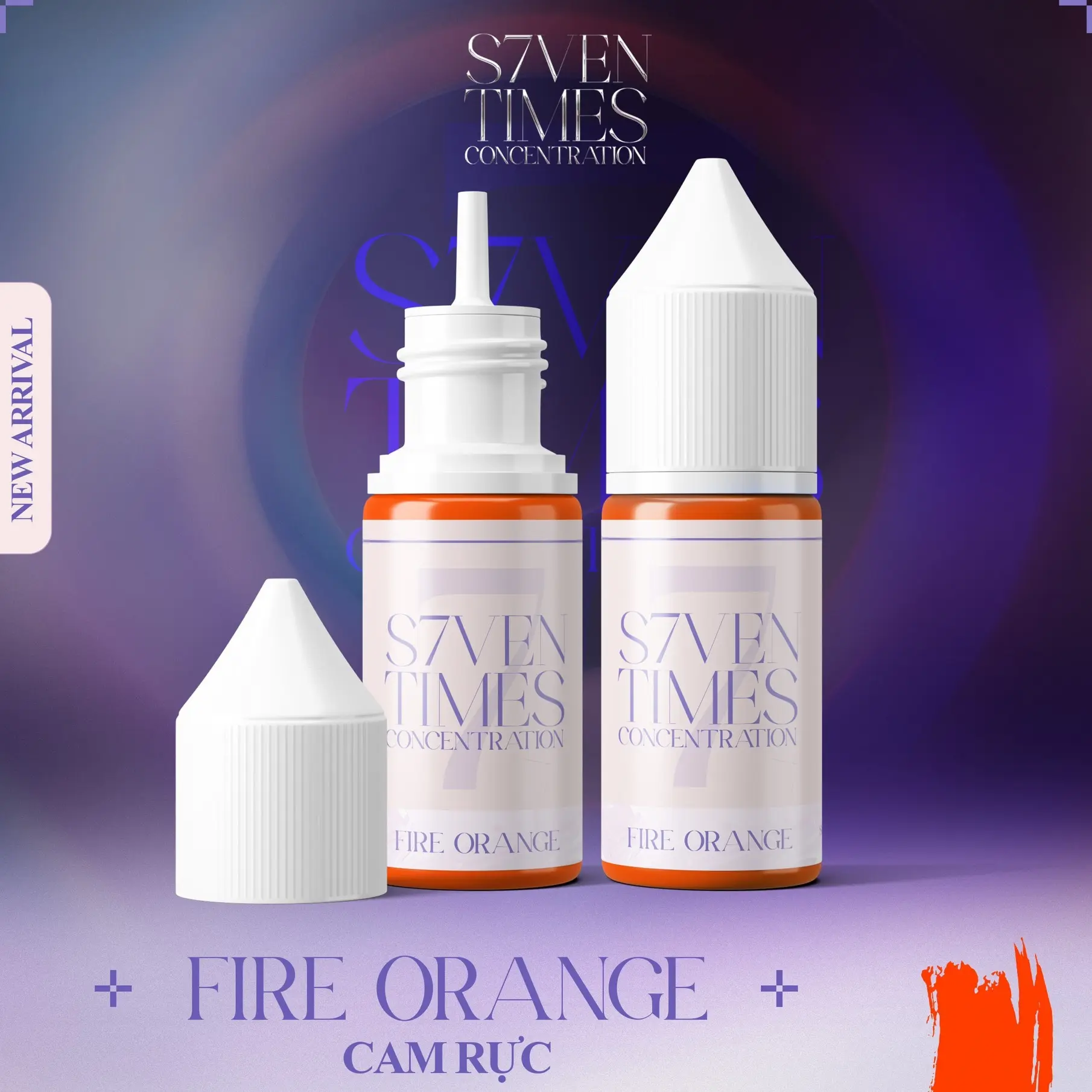 Cam Rực (FireOrange ink) Mực bút S7VEN Concentration  7TIMES