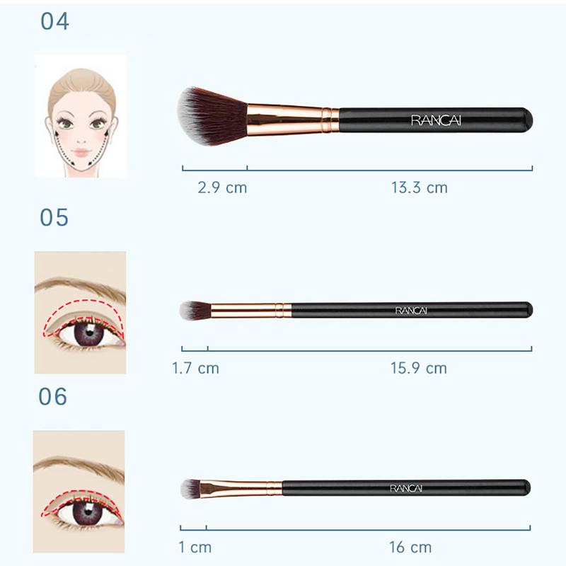 Hộp cọ 12 chổi trang điểm chuyê nghiệp RANCAI 5