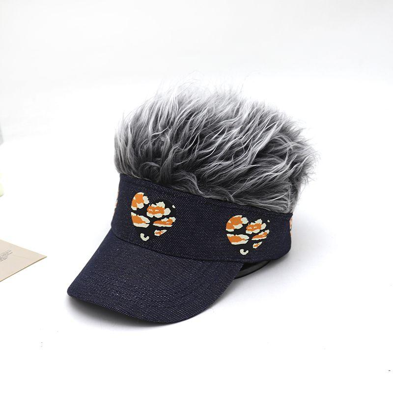 Product Introduction of 2024 Spring, Autumn and Winter Peaked Baseball Cap Men's and Women's Sun Hats Adult Wig One-Piece Hat Hip Hop Cool Funny Cap 14