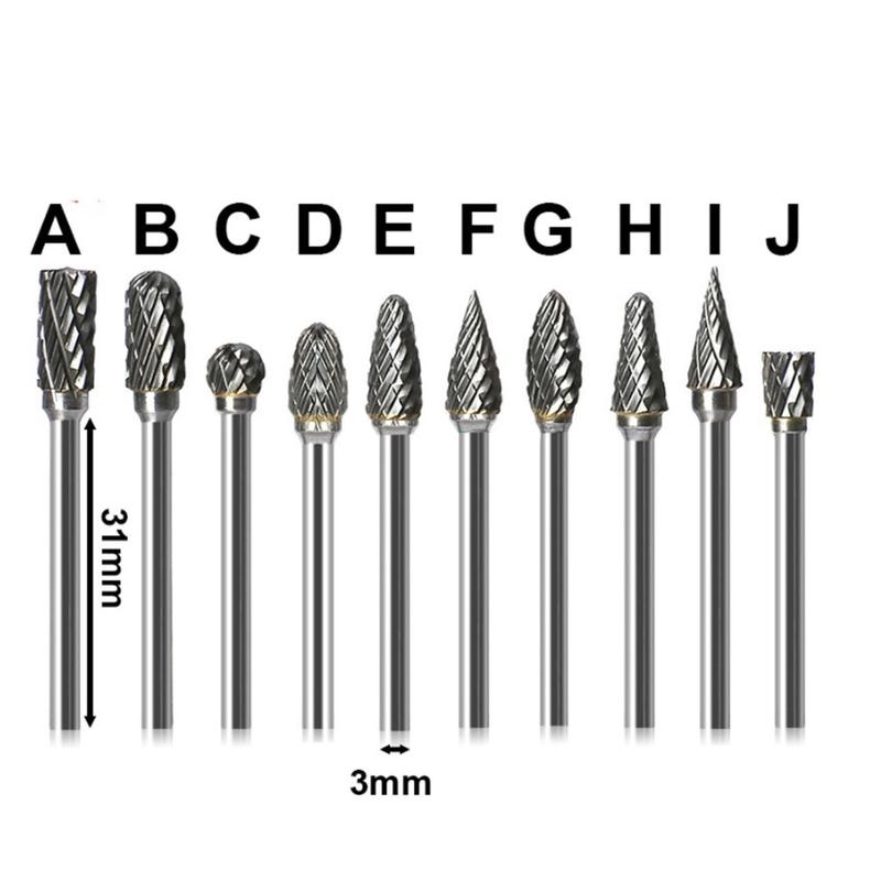  BÁN LE 1 MŨI  mũi phay mũi mài khắc hợp kim trục 3mm ĐẦU 6MM rãnh xẻ kép mũi mài đa năng mài nhôm đồng sắt thép 