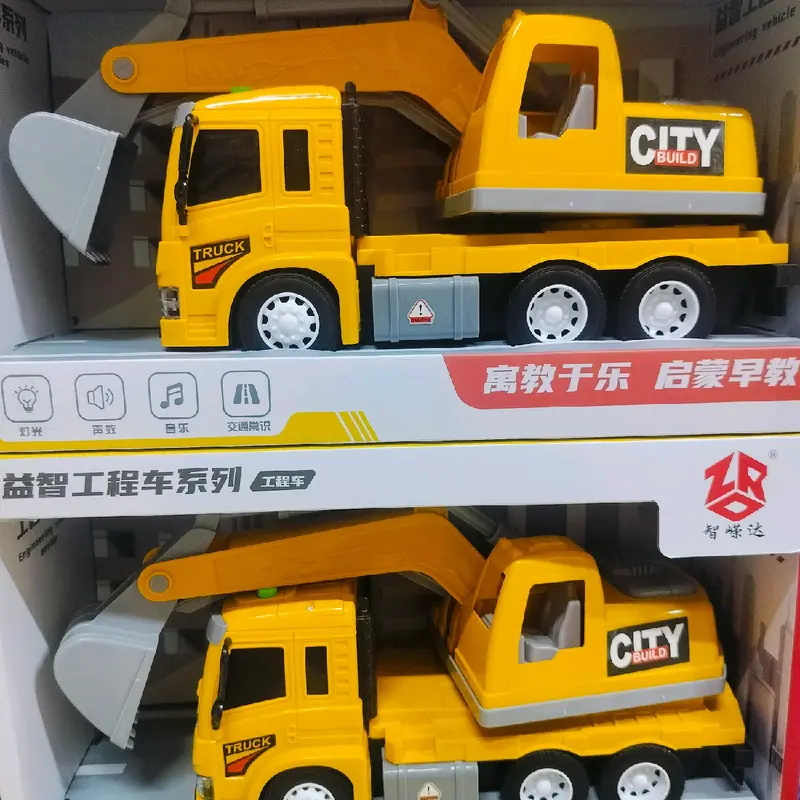 Mẫu xe chở rác,xe thùng ,xe cẩu,xe móc chạy đà có đèn có nhạc dễ thương shop tặng kèm pin. 6