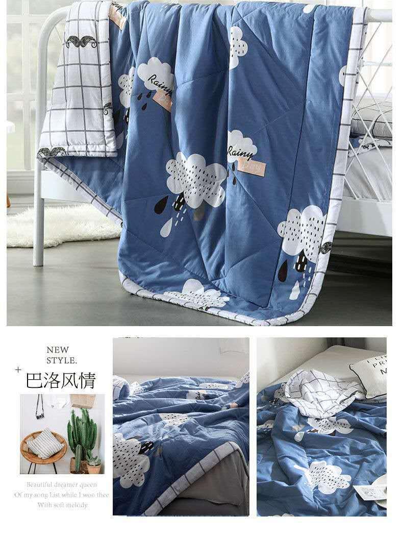 Product Introduction of Factory Direct Supply Summer Blanket Airable Cover Single Double Thin Quilt Gift Quilt Spring and Autumn Duvet Insert Machine Washable Summer Blanket 12
