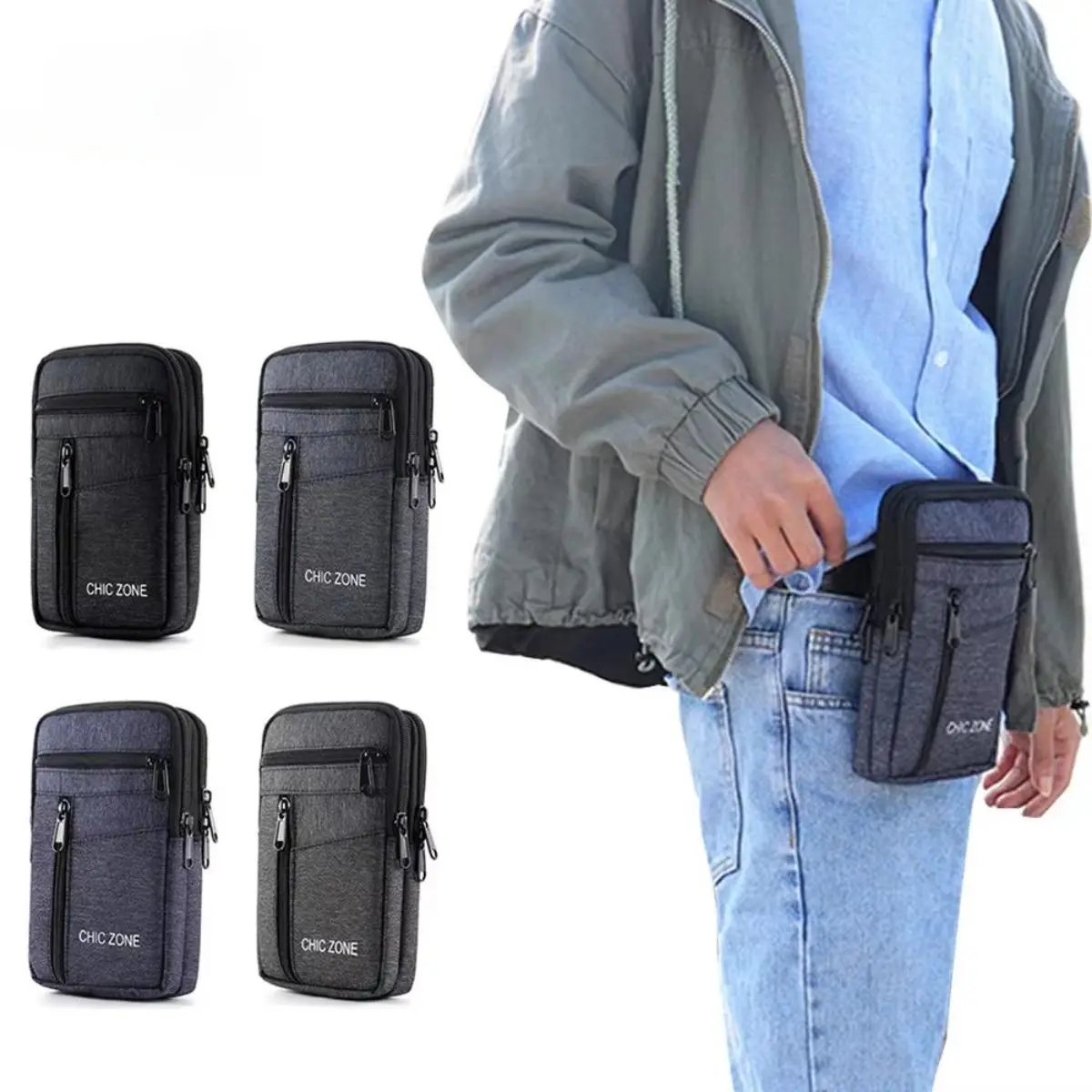 Outdoor Waterproof Women Waist Bag Purse Single/double Layer Tactical Waist Fanny Pack with Belt Men Phone Pouch Unisex Purses