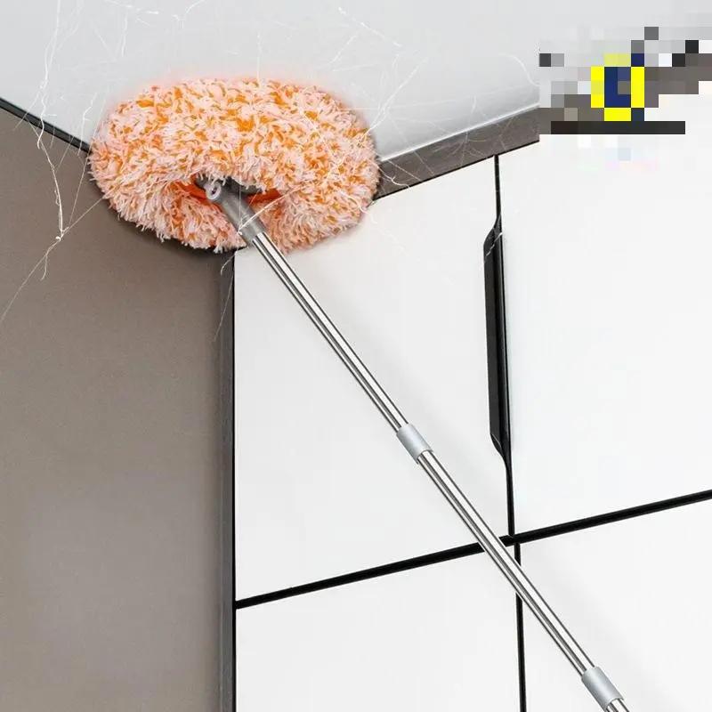 Chổi Quét Trần Nhà, Cây Lau Nhà Đa Năng Tiện Dụng Hình Tròn Hoa Hướng Dương Dài 180cm Inox 302 Đồng bông cứng cáp 6