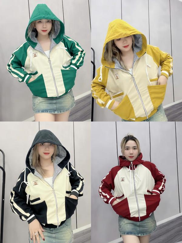 Áo Khoác Nữ Form Rộng - Áo Khoác Nhung Gân Phối 6 Túi 2 Lớp Lót Caro full size ML Dưới 80kg. Jacket Top