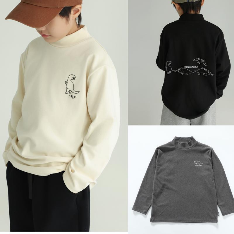   FORM TO  ÁO THUN DÀY ẤM HỌA TIẾT IN DỄ THƯƠNG MỀM MỊN CỔ CAO 3CM CO GIÃN ẤM PHONG CÁCH CHO BÉ TRAI VÀ BÉ GÁI -  MOJI KIDS 