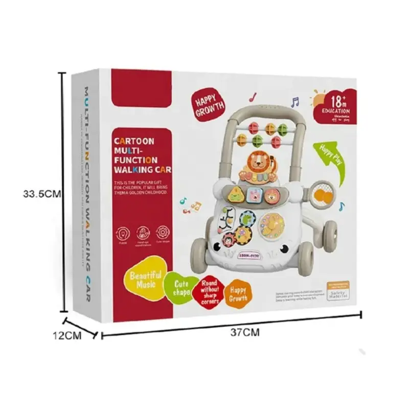 Xe Đẩy Tập Đi Đa Năng 3 trong 1 Cho bé, Có nhạc và trò chơi,gấp gọn, chống lật,khóa bánh 5