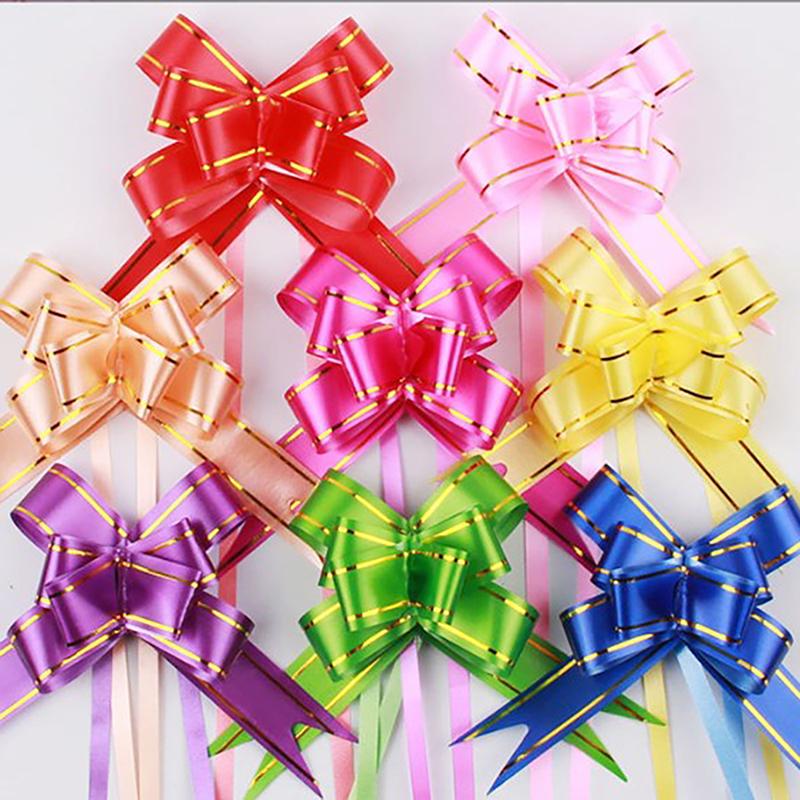 Product Introduction of 20 Pcs Ribbon Pull Bows Gift Knot Ribbon Wedding Gift Decoration Gift Wrapping Bows Packing Car Decor 10