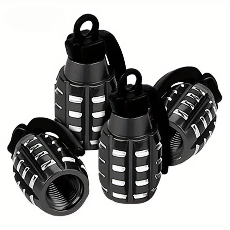 Car Tire Valve Stem Cap, 4pcs Aluminum Alloy Car Tire Valve Stem Cover, Universal Car Air Cap Cover, Car Accessories for Truck Bicycle Motorcycle 7