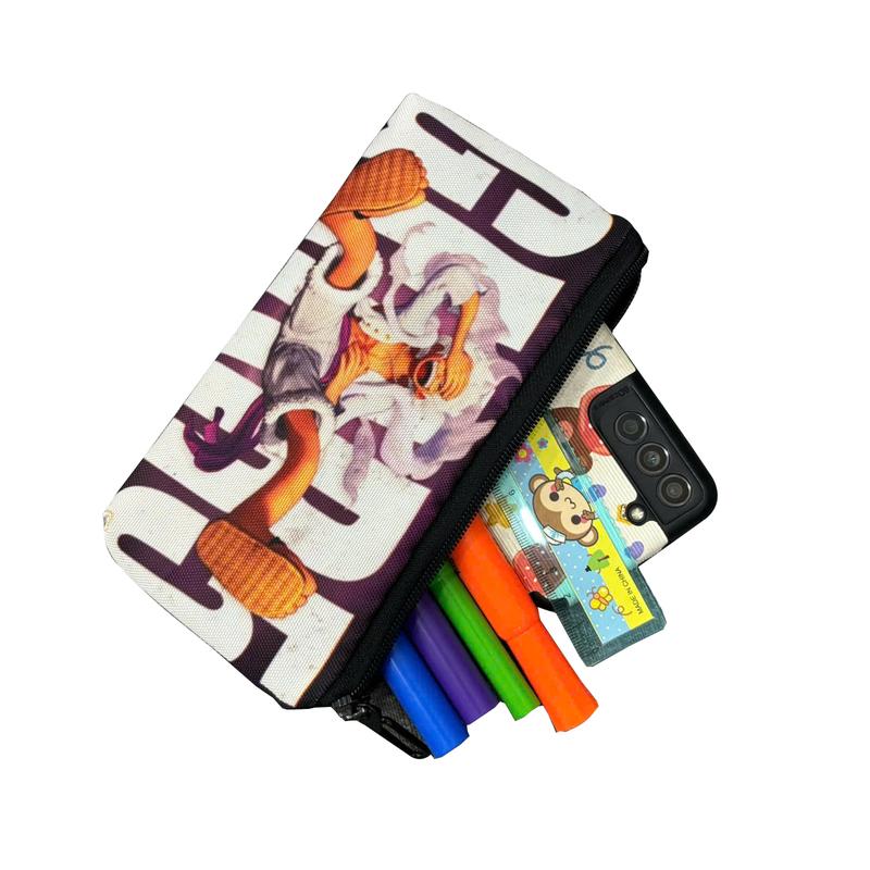 Bóp đựng bút viết dẹp TROY HH họat hình onepiece luffy gear naruto size 22 x 10cm chất liệu vải bố