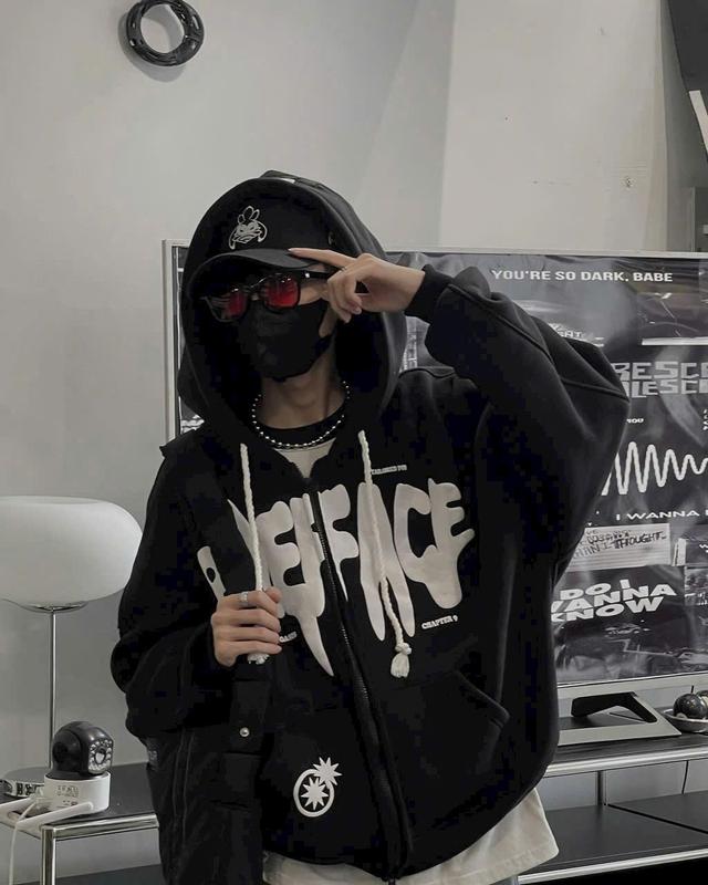 Áo Nữ Hoodie From Rộng Tay Bồng Phối Vai Nữ In 2 Mặt - Chữ Chảy Nhung Top 7