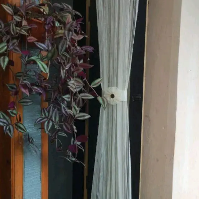 gorden kupu dan stik paket komplit Dapat disesuaikan untuk Jendela minimalis Biru 6