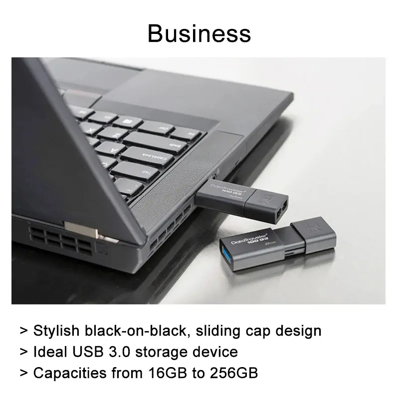 Ổ đĩa USB DataTraveler 100 G3, Kingston, có các dung lượng 8gb, 16gb, 32gb, 64gb, Nhanh, Không thấm nước, Ổ đĩa bộ nhớ, Ổ đĩa nhanh USB 3.0, Có sẵn trong 128gb / 256GB 6