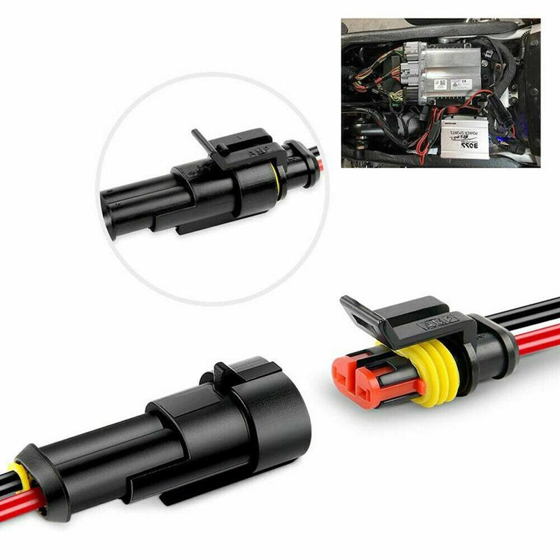 352Pcs 12V Waterproof Electrical Wire Connector Terminal Kit 1/2/3/4 Pin 1