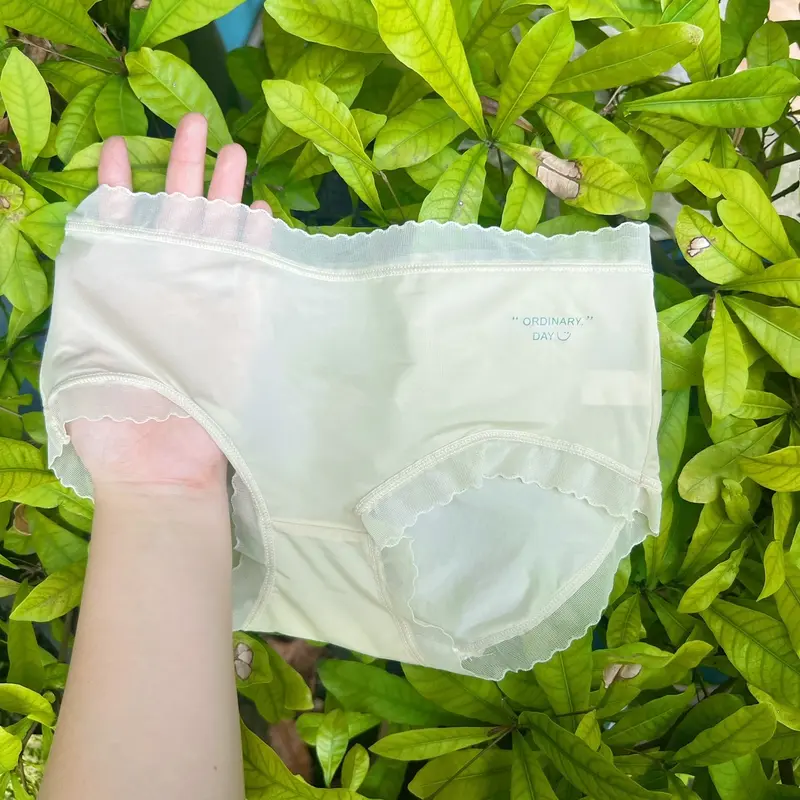 (Ảnh thật) Combo 10 quần lót nữ màu pastel lụa băng tàng tình thoáng khí Ordinary day - Kích thước M/L/XL - Tim, Nhung quần  lót  nữ  ôm  bụng 4