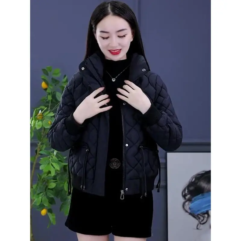 Áo Khoác Độn Bông, Dành Cho Nữ, Phong Cách Hàn Quốc, Dáng Rộng Vừa Vặn, Dài Ngắn, Áo Khoác Độn Bông Thường Ngày Thích Hợp Cho Mùa Đông, Hàng Mới Về Năm 2024 3