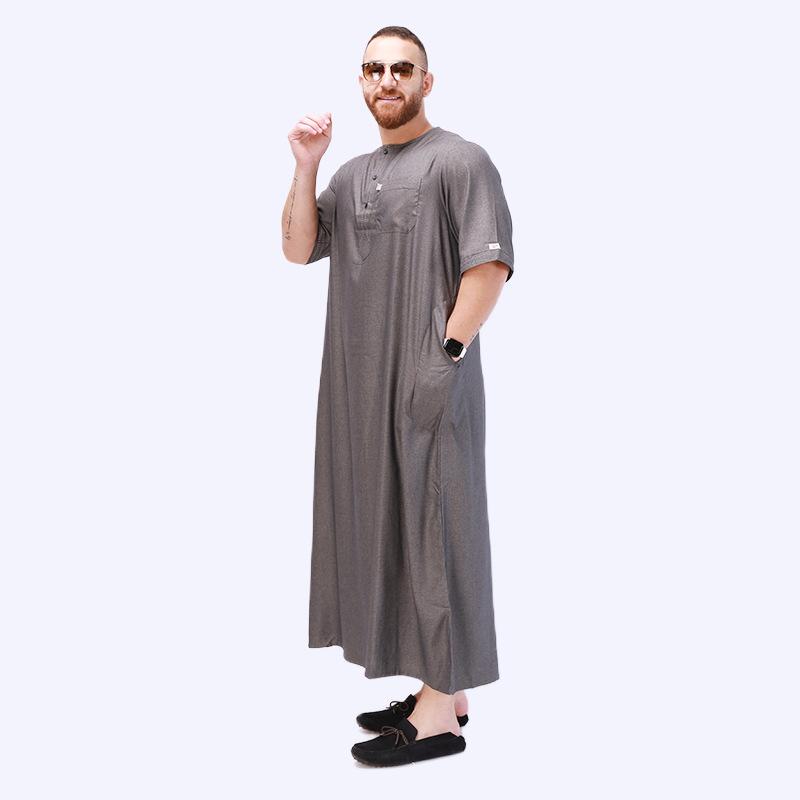 Product Introduction of Áo Choàng Dân Tộc Ả Rập, Dành Cho Nam Giới, Tay Áo Dài Và Ngắn, Váy Hồi Giáo Trung Đông, Phong Cách Châu Âu Và Mỹ Thoải Mái, Ngoại Cỡ, Giảm Giá Bán Chạy 3