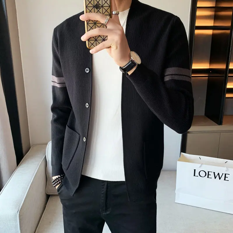 Áo Cardigan Len Nam, Áo Khoác Thời Trang Hàn Quốc, Áo Len Trẻ Trung, Áo Khoác Dệt Kim, Thích Hợp Cho Mùa Xuân Và Mùa Thu, 2022