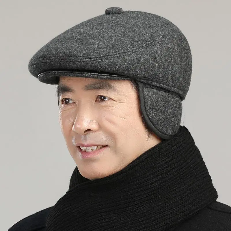 Mũ Beret Nam Trung Niên Có Che Tai - Món quà ỹ nghĩa tặng Ông, Bố Ca Cap