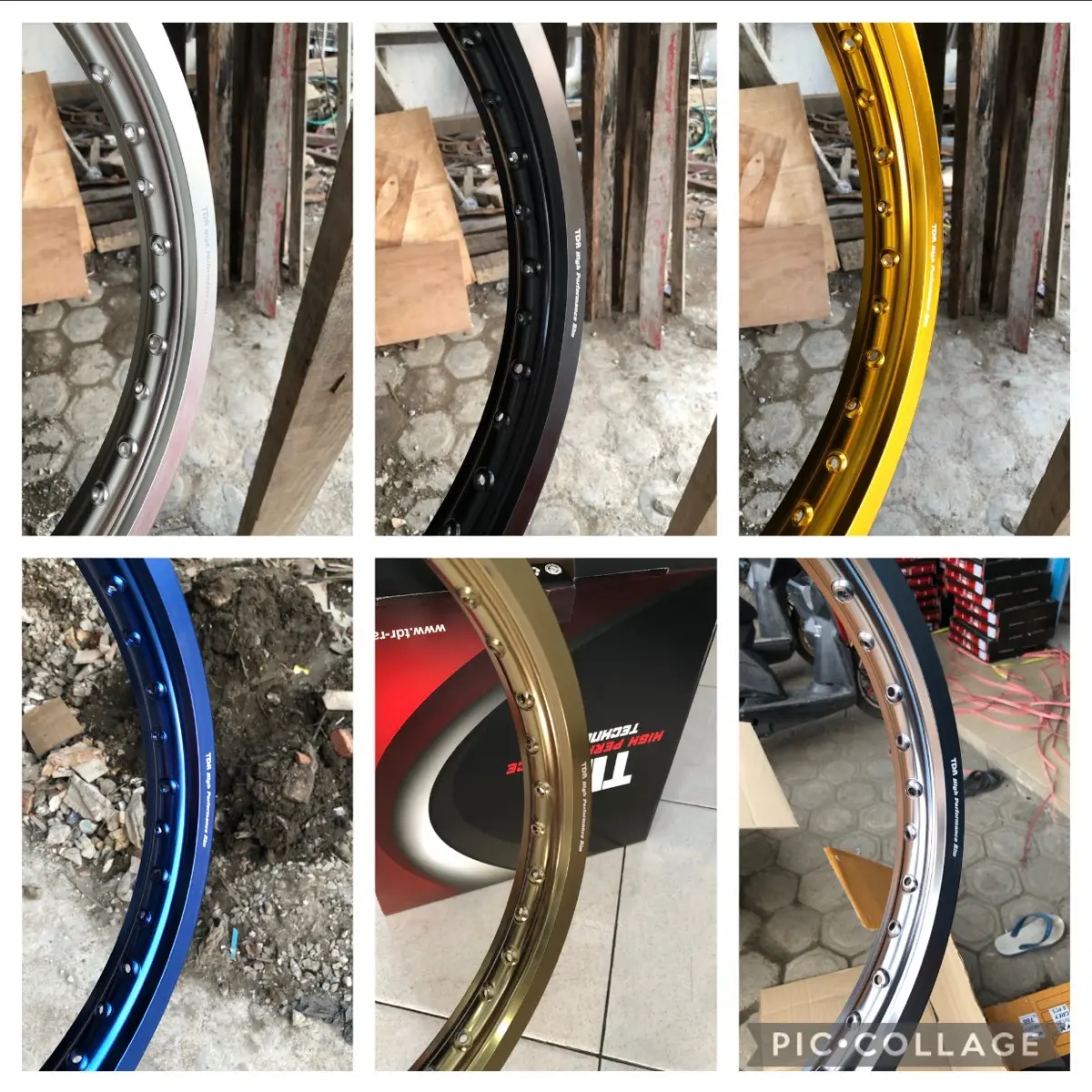 Velg TDR 140 160 185 215 ready black silver gold brown blue titanium