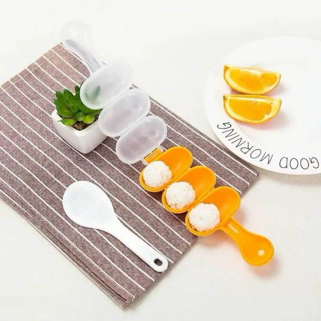 (SP) CETAKAN BOLA NASI FREE CENTONG ANTI LENGKET BENTO SUSHI RICE BALL BULAT BUNDAR SHAKER