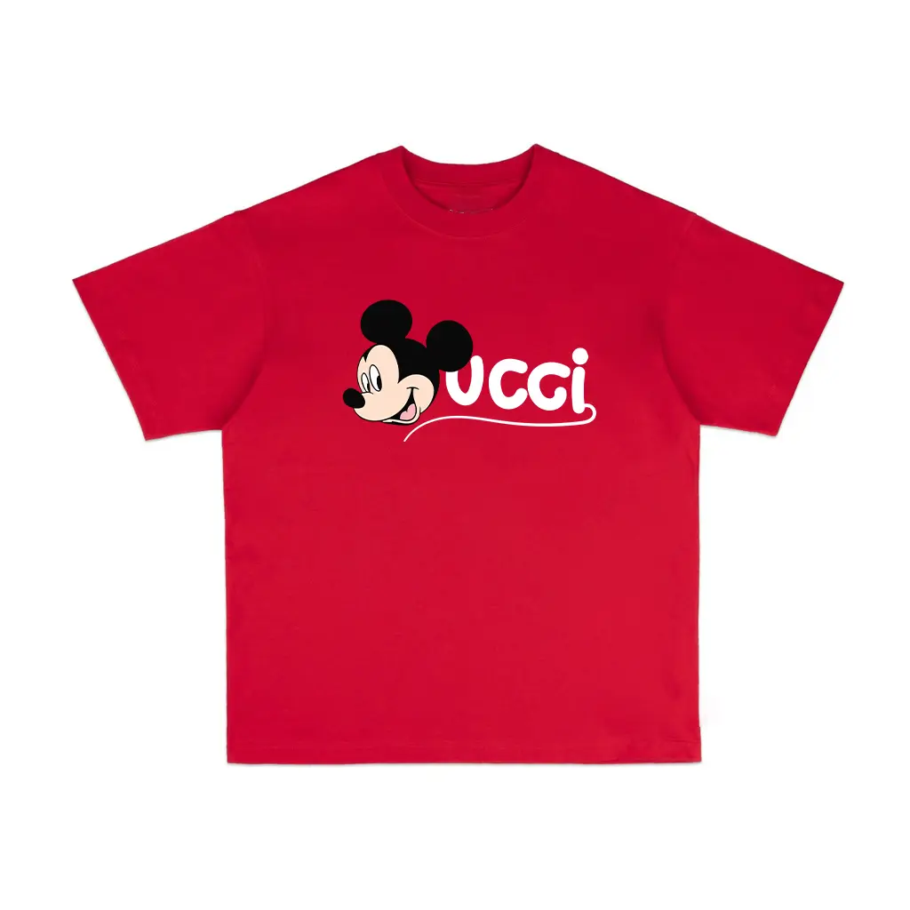 Áo thun tay lỡ unisex nam nữ áo thun MICKEY Ucci cotton form rộng oversize 250gsm vải đã qua xử lý co rút