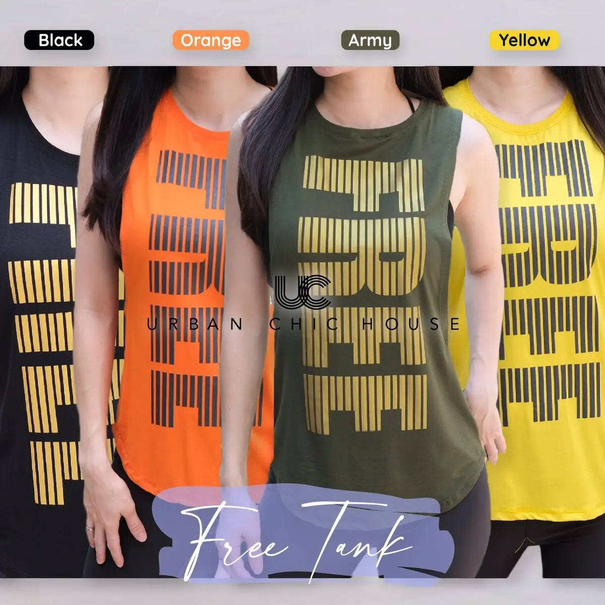 URBAN CHIC Free Tank ( OUTER SAJA ) baju olahraga wanita Outdoor