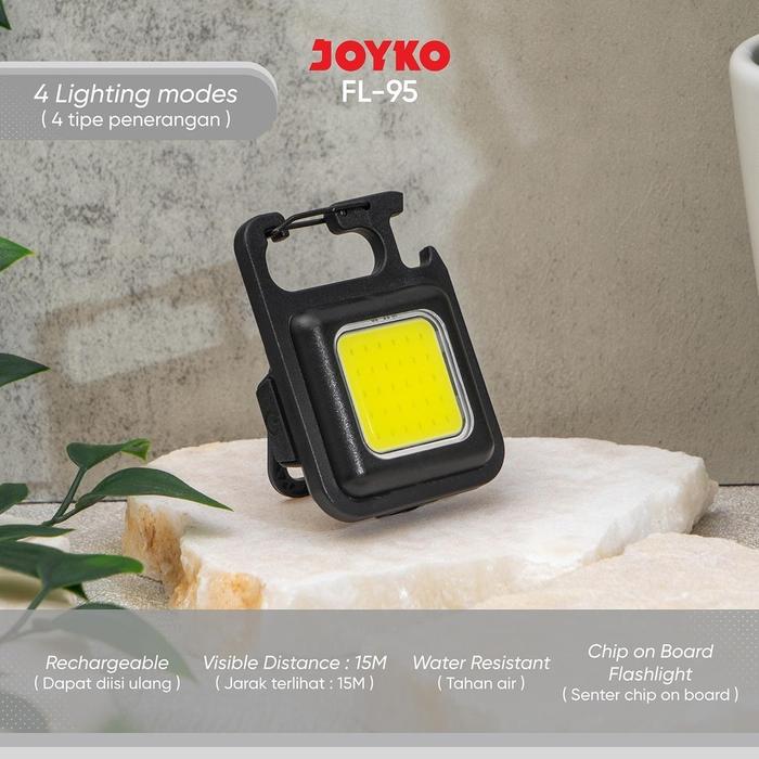 Gambar JOYKO Senter Chip on Board Flashlight Rechargeable FL-95 dari Bali Stationery Kota Denpasar Tokopedia