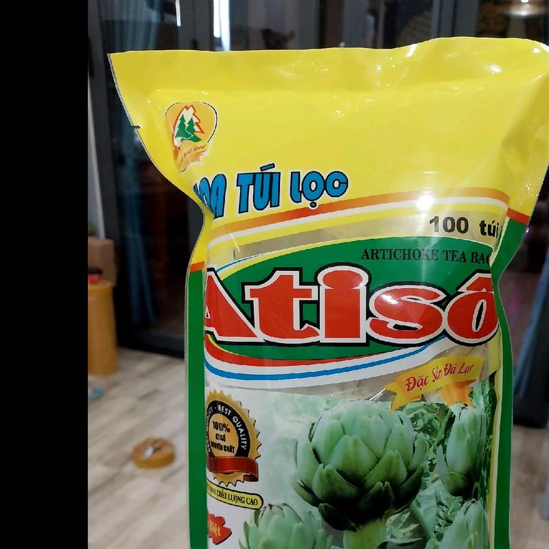 trà túi lọc atiso Đà Lạt nhà làm gói 200gr 100 túi lọc