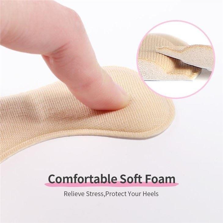 KAYFIA - Miếng lót giày 4D bảo vệ gót sau và chống tuột gót giày, miếng lót gót chân màu kem, đen 1