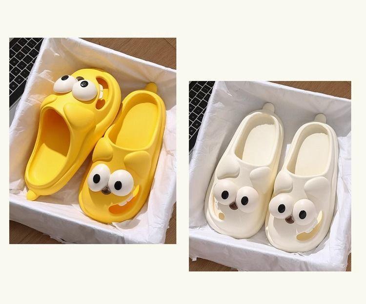 Product Introduction of 2025 New Eye Slippers Closed Toe Summer Cartoon Outdoor Indoor Home Bathroom Non-Slip Clogs for Going Out 12