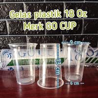 Gambar Gelas Plastik ukuran 18 oz Merk GO CUP polos bening PER SLOP - tanpa tutup, 18 oz OLALA dari Anugrah Plastik_NEW Kota Surabaya 4 Tokopedia