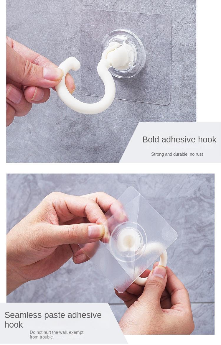 Product Introduction of Heavy Duty Adhesive Hook 360 ° Rotating Ceiling Hook Wall Hanging Hook By Back Coat Hook [Wholesale] Kitchen Organiser 5