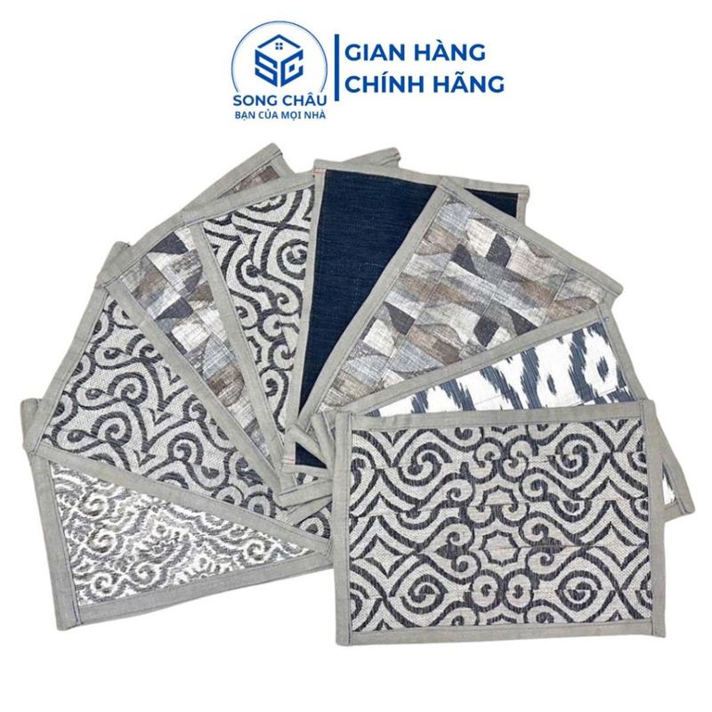 Set 5 tấm thảm lau vải nỉ, đa dạng mẫu mã, đường may sắc nét, thấm hút và chống trơn trượt tốt - Giao mẫu ngẫu nhiên 1
