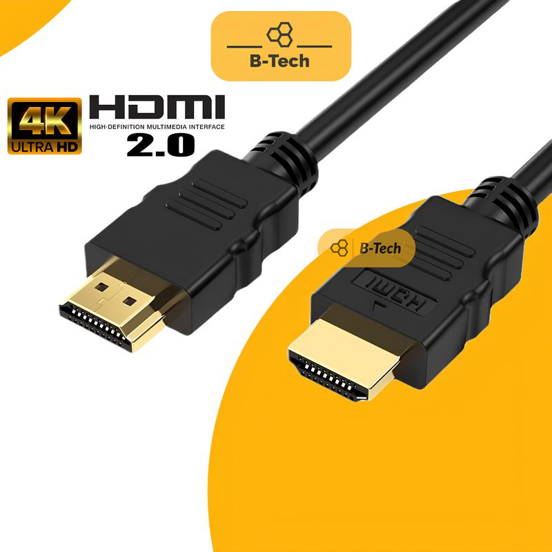 Dây Cáp HDMI 2.0 2.1 chuẩn hình ảnh 4k 3D Ultra HD 3m 1.8m 1.5m 1m tròn loại tốt mạ vàng hoặc nikel - B-Tech Phụ Kiện