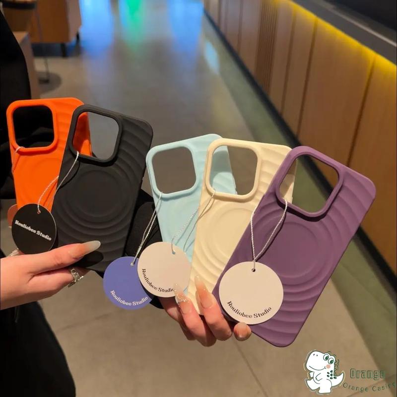 Ốp Lưng Tương Thích Cho IPhone 11 17 13 15 16 12 14ProMax 16 17Plus XR X XS Max Vỏ Sạc Từ Tính Cho Cặp Đôi Màu Trơn Thương Hiệu Trend