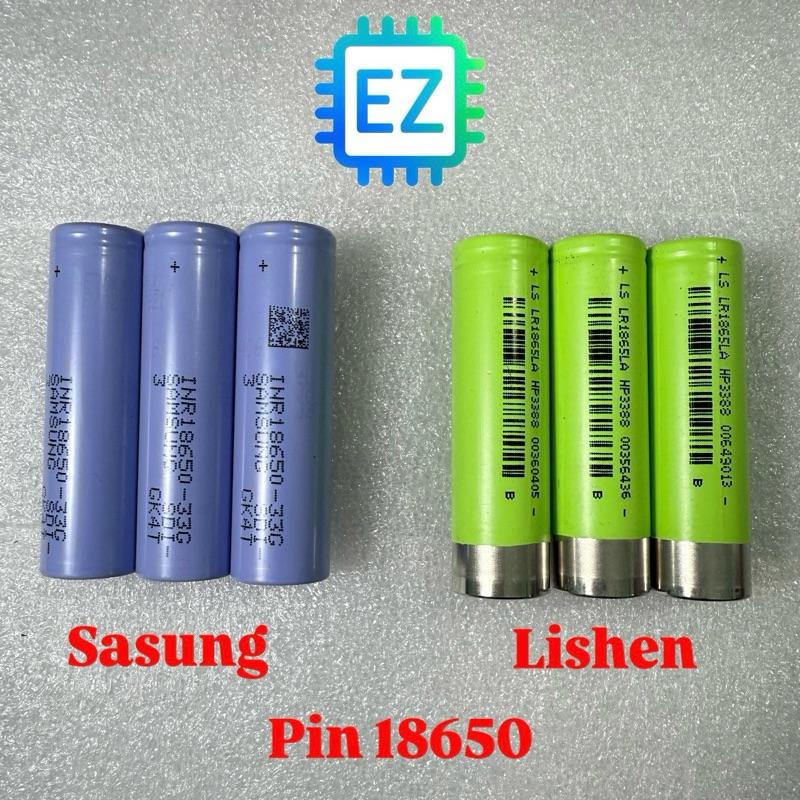 Cell pin 18650 SASUNG, LISHEN 3,7V 2000 - 3000mah dòng xả 10A-20A hàng tháo khối chuẩn hãng