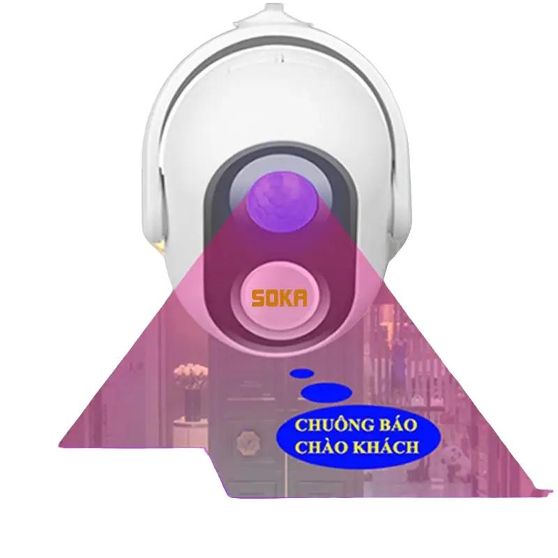 Chuông báo khách tự động báo động chống trộm hồng ngoại không dây SOKA- V37