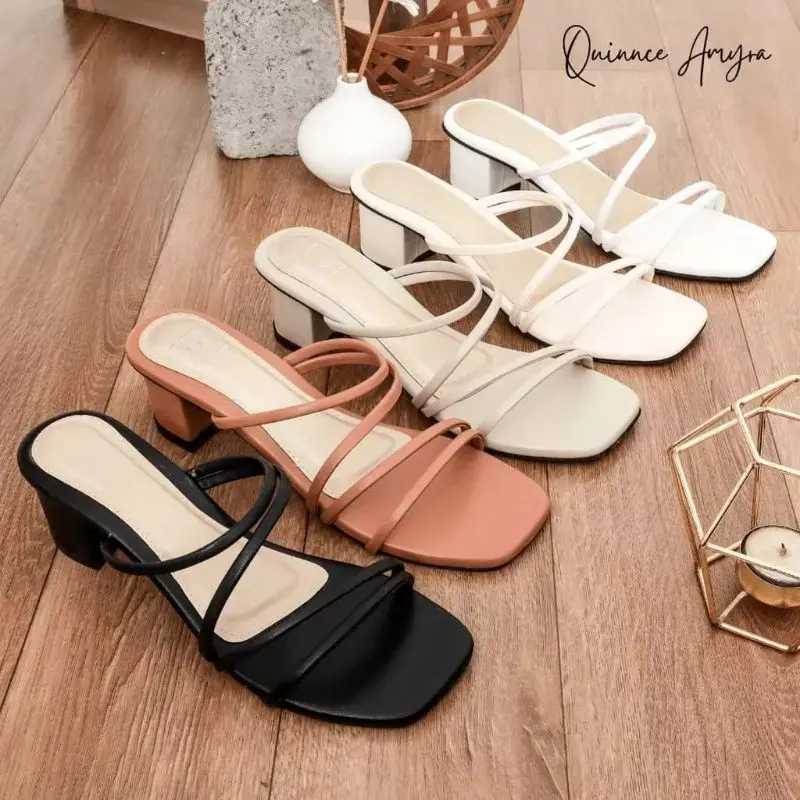 Sandal Wanita Heels Hak Tahu 3 Cm lebaran 2024 0