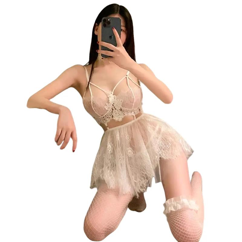 VN035 Váy Ngủ Ren Buộc Dây Quyến Rũ Nữ Voi Women 0