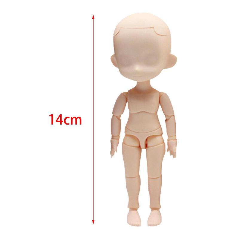 Product Introduction of 1/12 Doll Head Joint Flexible Ball Jointed Dolls Toy Gifts Body Doll Model Rotatable Nude Doll Free Standing 14cm 0