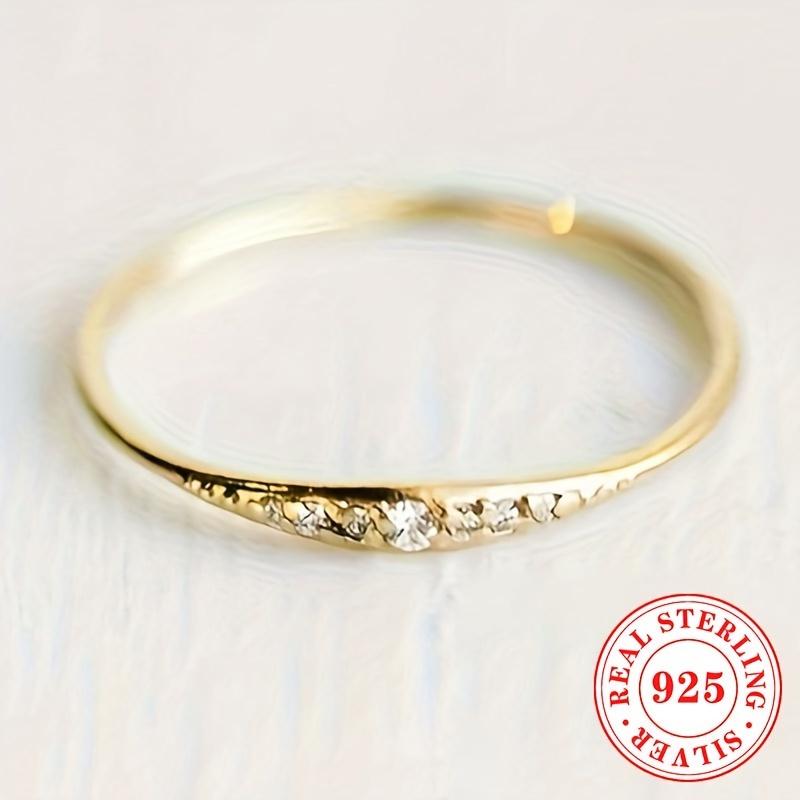 Product Introduction of Permanent Ring 925 Sterling Silver Diamond Shining Simple Design Silver/ Gold/ Rose Gold Choose Your Favorite Color High Quality Jewelry 0