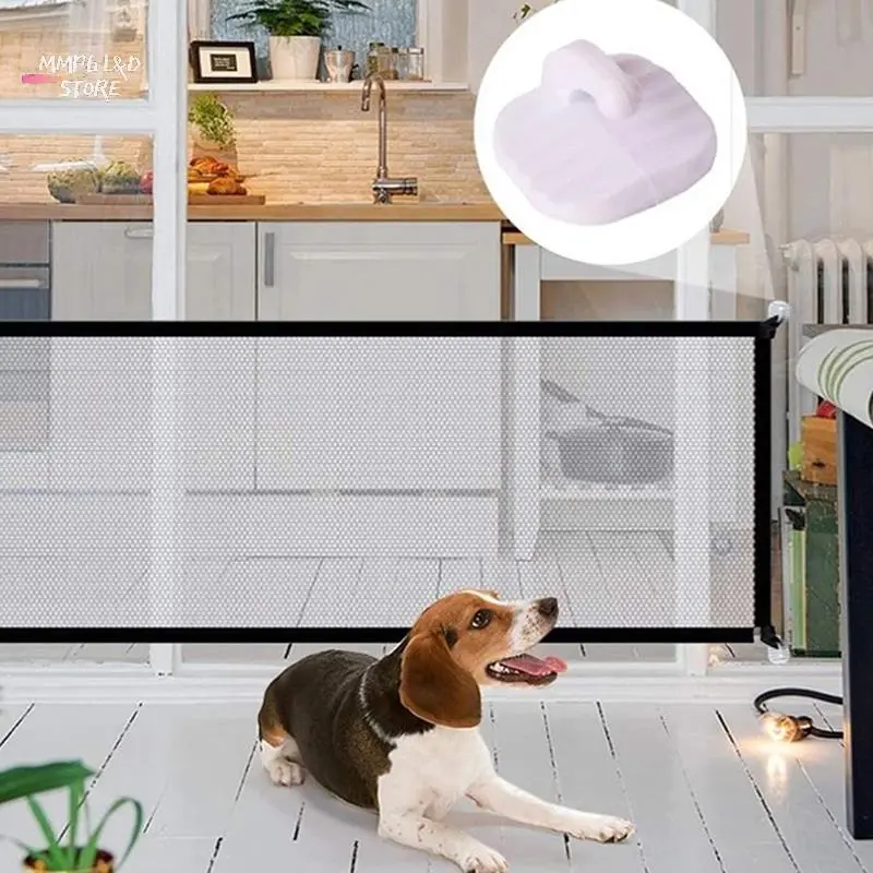 (KK-Cat)  MMP6 Hàng rào vật nuôi di động hàng rào gấp lưới thoáng khí cổng chó tách vật nuôi 3