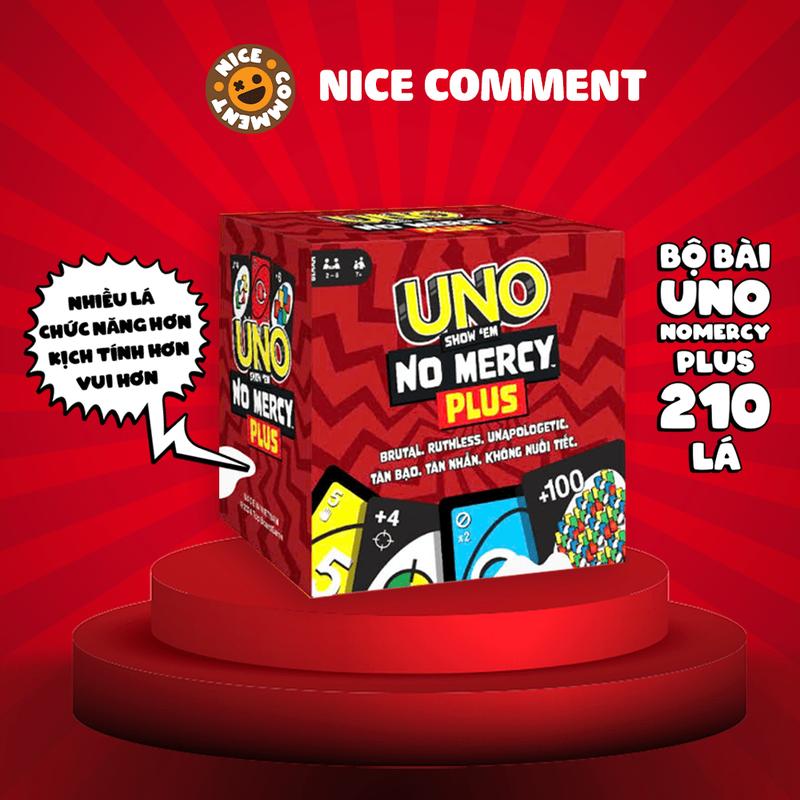 [Tặng Thẻ +100 +∞ VIP]Bộ bài Uno No Mercy 165 thẻ bài cuộc chơi nâng cấp +10 luật chơi khắc nghiệt trò chơi thẻ bài Board Game Việt