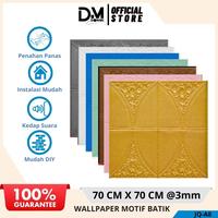 Gambar Paket 10 lembar Donmi Wallpaper 3D Batik Timbul 70x70cm Dinding Dekorasi Rumah Minimalis - Putih dari Donmi store Kab. Tangerang 2 Tokopedia