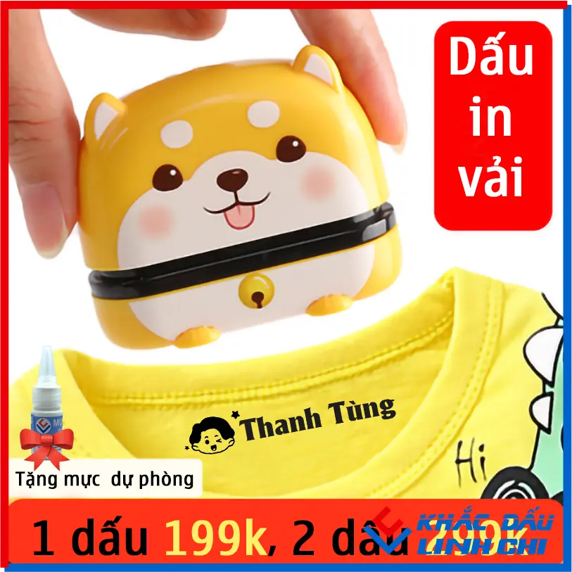Con dấu hình thú cute tặng mực thiết kế theo yêu cầu
