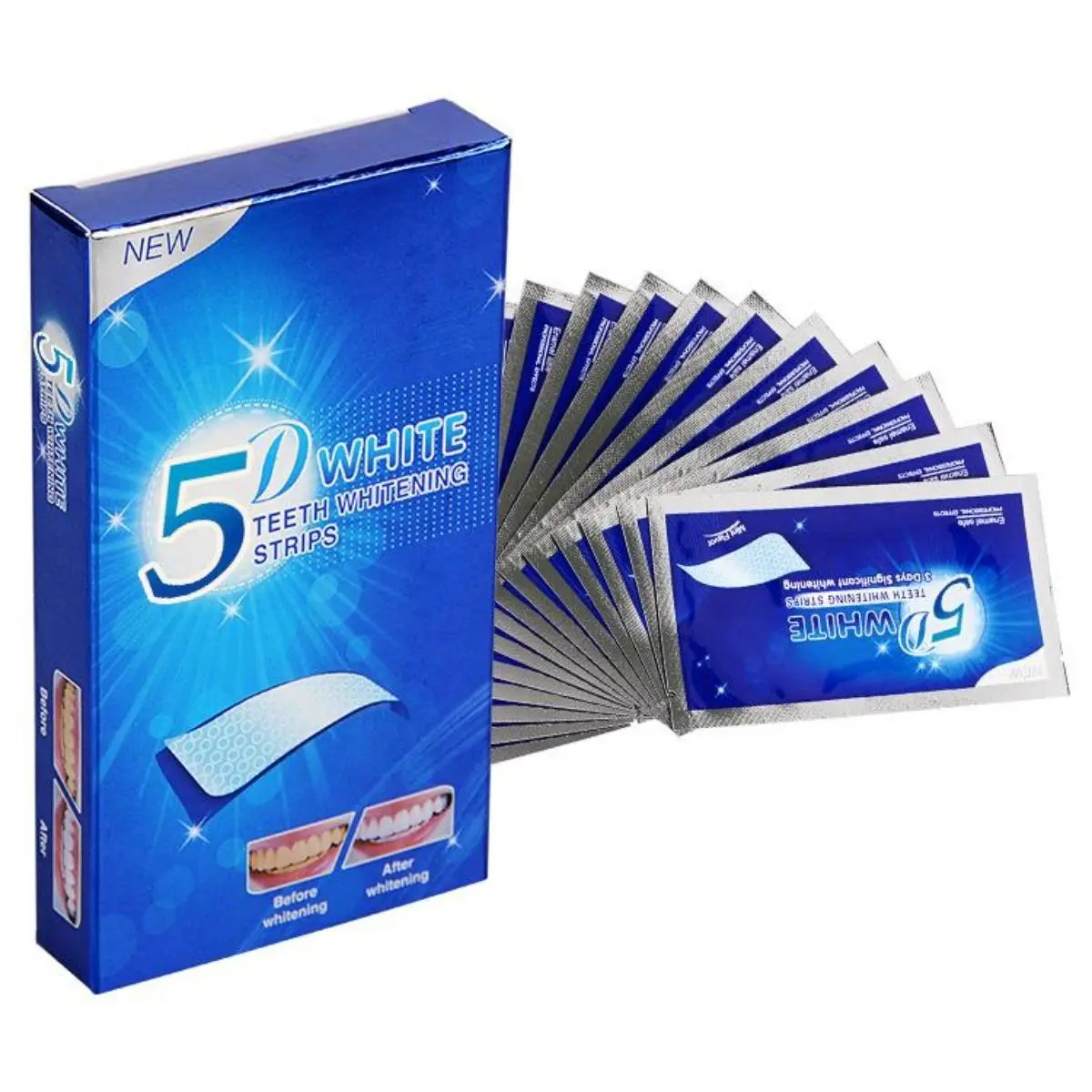 Gel Teeth Whitening Strips Oral Hygiene Care Double Elastic Teeth Strips Whitening Dental Bleaching Tools