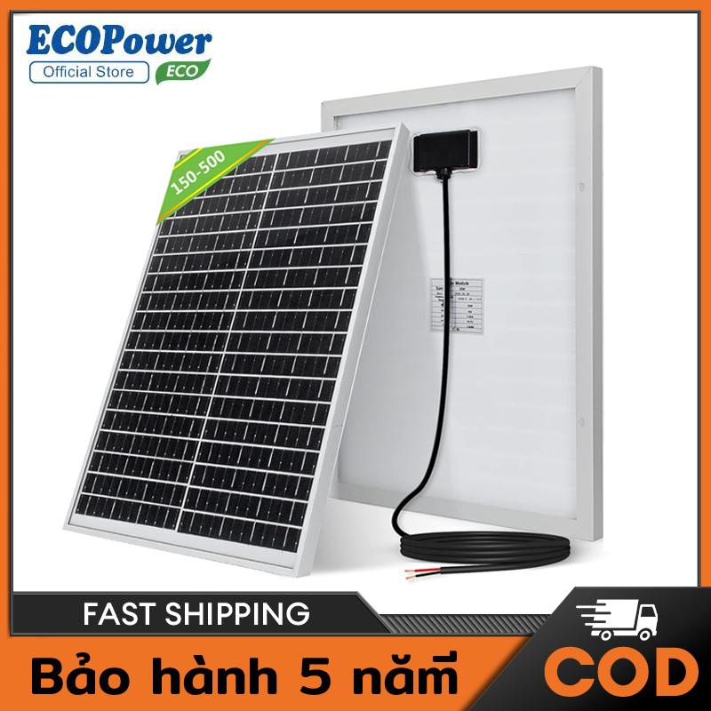 Tấm pin mặt trời 18V 15W 20W 30W 40W 50W Solar panel đi kèm với cáp pin mặt…